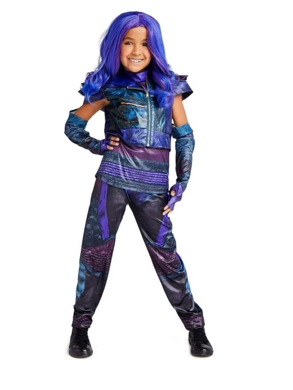 Disney Store Girls Descendants 3 Mal Halloween Costume Cosplay Size 7-8